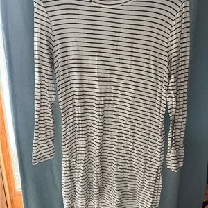 Old Navy Luxe Black and White Striped Top